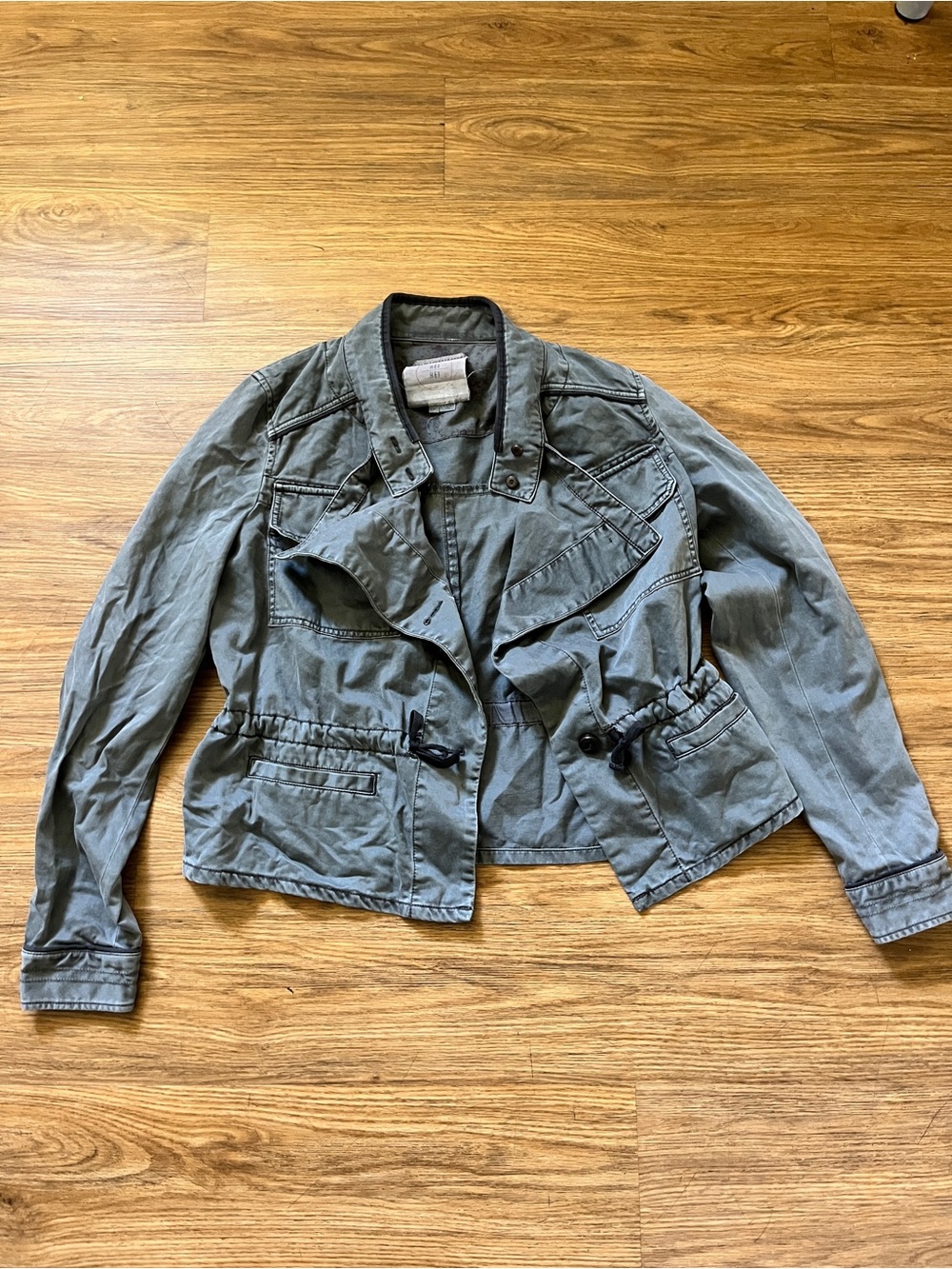 Anthropologie Hei Hei Utility Military Style Jacket Adjustable Waist Grunge Moto